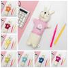 Simple Plush Rabbit Pencil Bag Cartoon Stationery Storage Box Fashion Student Pencil Case  School