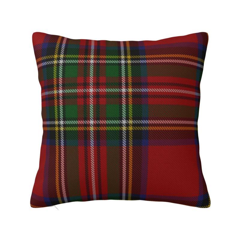 Black Watch Scottish Tartan Plaid Cushion Covers 40x40cm Polyester Throw Pillow for Car Square Pillowcase Home Decorative