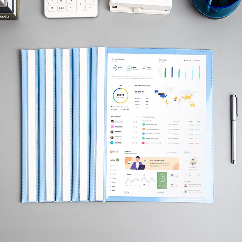 Jin De Li A4 2-Hole Plastic File Binding Strips