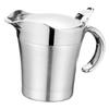 400/800ml Gravy Boat Stainless Steel Sauce Pot with Hinged Lid Double Wall Insulated Gravy Pitcher Milk Jug Dispenser for Sauce Syrup Cream