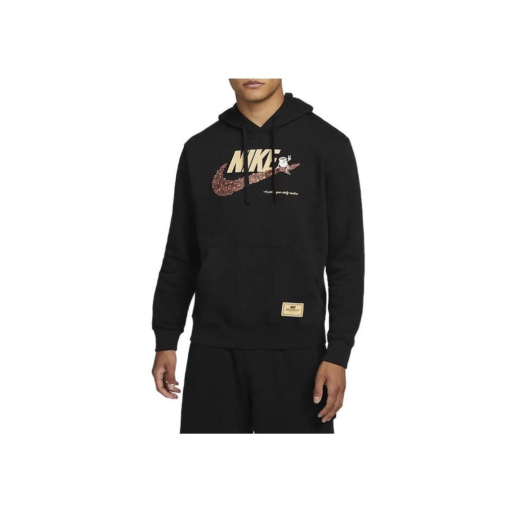 Nike Solid Color Hoodie With Brand Logo Print Long Sleeve Sweatshirt Men Hoodie Black DX6513-010