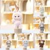 Bunny Silicone Soft Pendant With Plush Fill For Keyring And Kids Room Decor