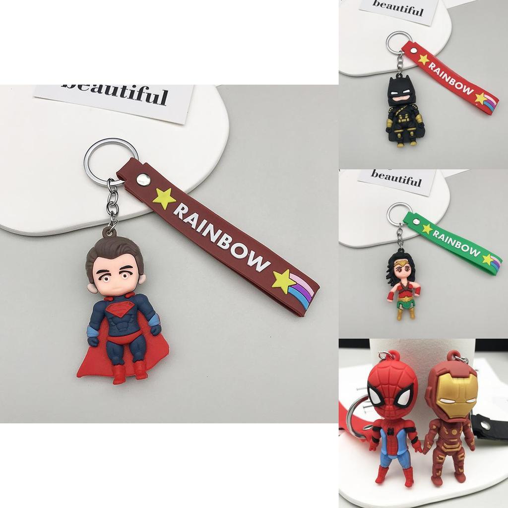 Набор брелоков с героями Marvel и DC Прочный и красочный брелок с супергероями для детей и взрослых