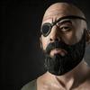 Halloween One-Eyed Male Latex Mask