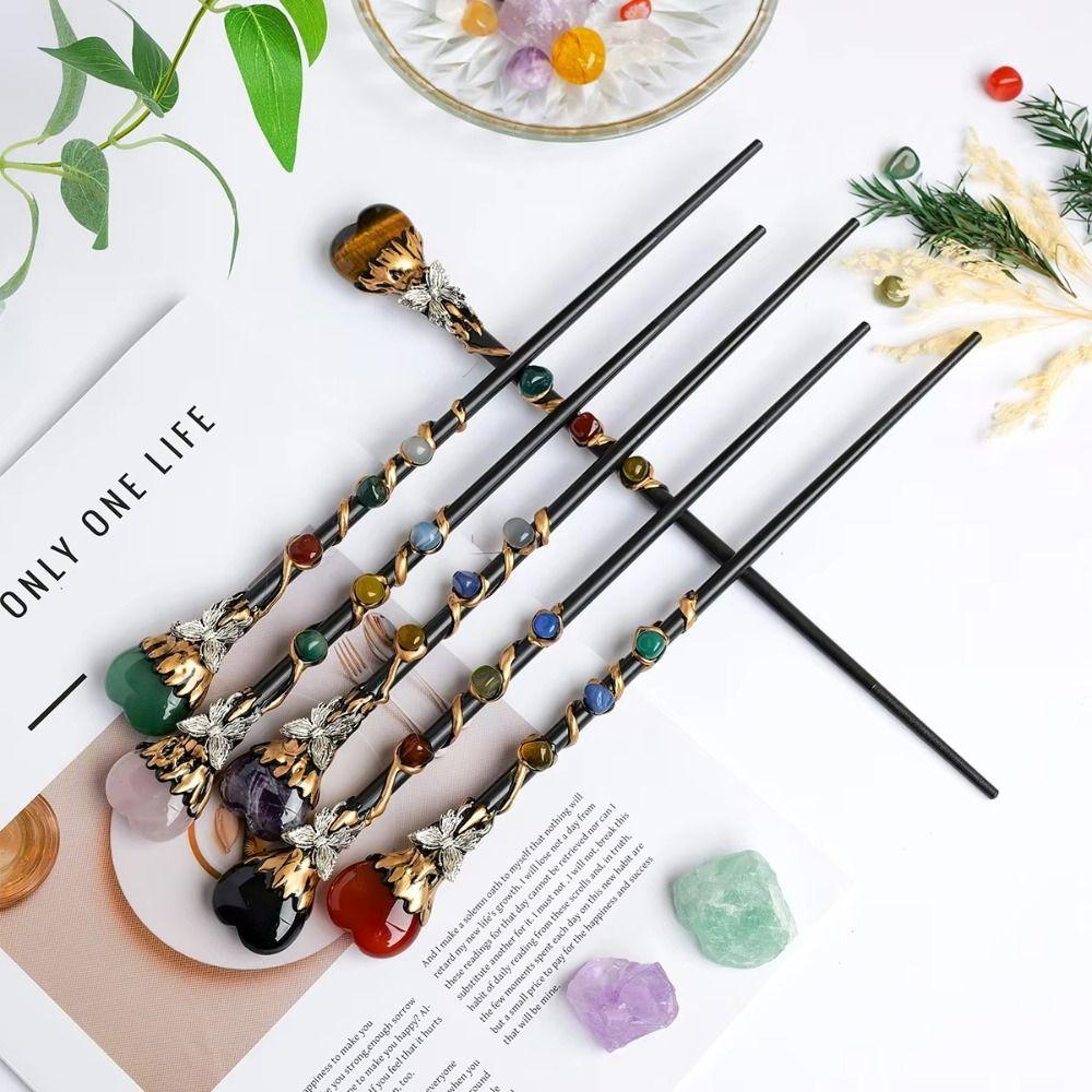 DIY Handmade Crystal Magic Wand Halloween Prop Magic Scepter Creative Fairy Stick Women Girls