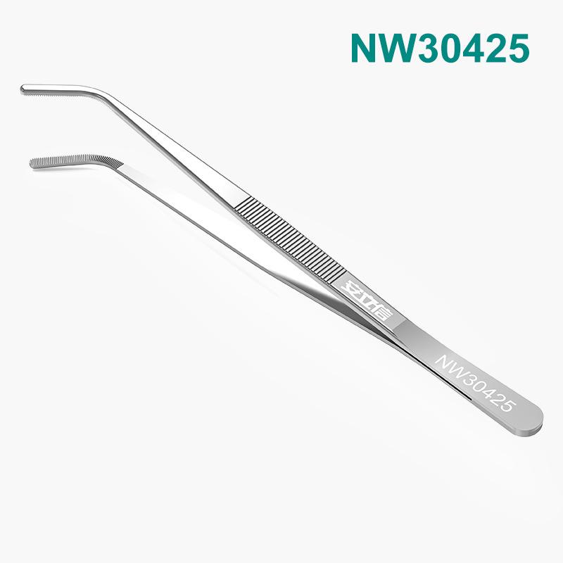 25 см пинцет для укладки волос из нержавеющей стали 304 с круглыми зубцами и нескользящей конструкцией