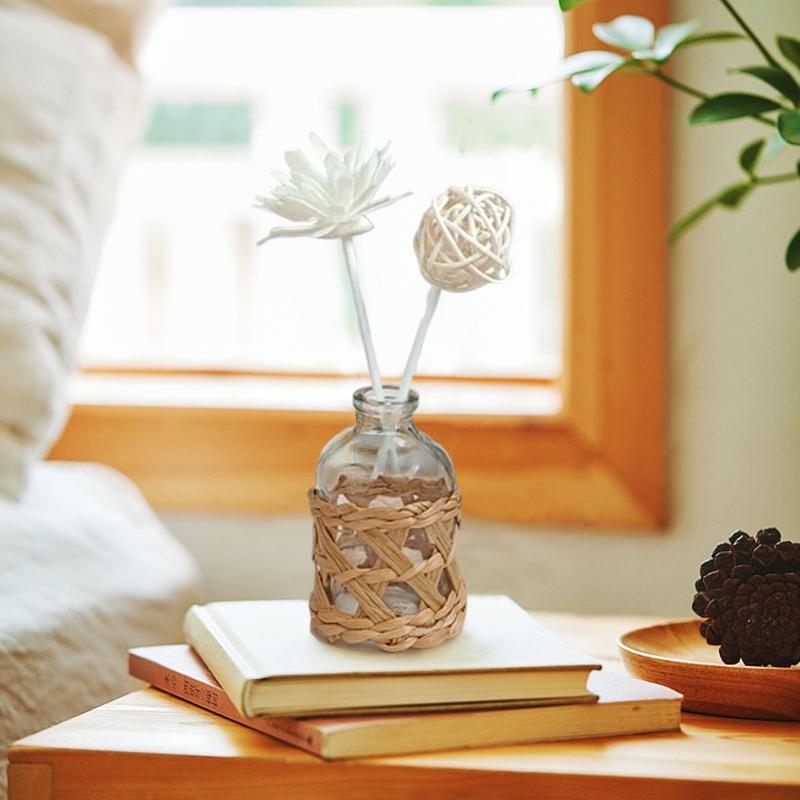 1 шт. Дом Натуральное Плетеное Бохо Декор Бутылка Ротанг Экологичный Трава Макраме Ароматерапия Декоративный 50 мл/100 мл