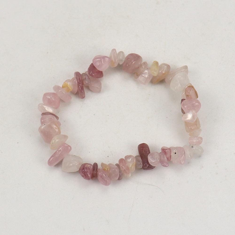 Handmade Beaded Natural Crystal Crushed Stone Bracelet B54