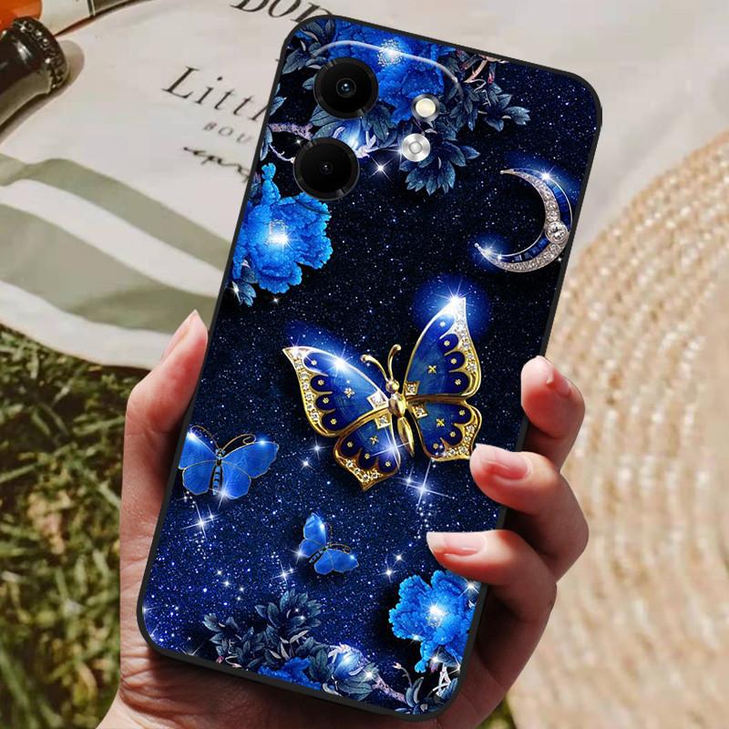 Для чехла Infinix Smart 9 X6532 Роскошный расписной телефон Силиконовая задняя крышка Для чехлов Infinix Hot 50i X6531 Защитный чехол Smart9