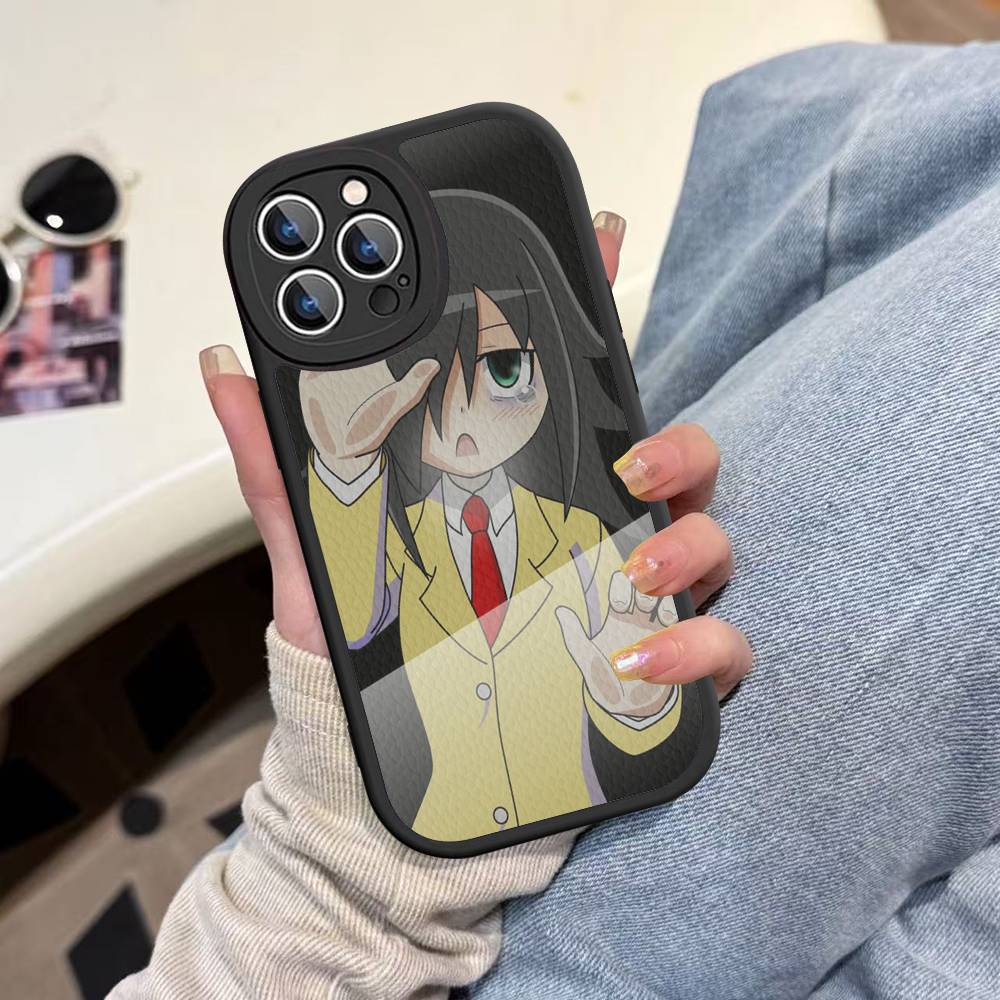 Watamote K-Kuroki T-Tomoko Кожаный Чехол Для Телефона На IPhone 16 15 14 13 12 11 Pro Max Plus Ударопрочный Чехол
