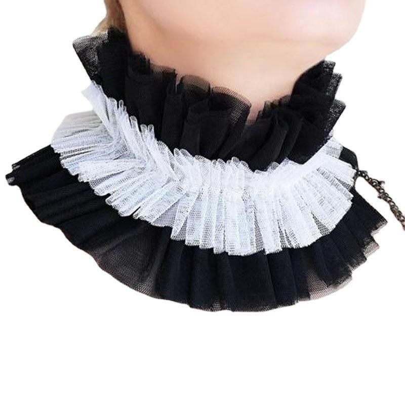 Ebay Макияж Реквизит Готический Шнуровка Шаль Накладной Воротник Декоративный Воротник, Винтажный Кукольный Воротник