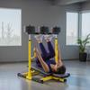 Vertical Leg Press Machine With Adjustable Leg Back And Head Positions 1 Standard Plate Compatible Yellow