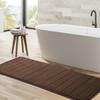 Absorbent Striped Long Memory Foam Bathroom Rug
