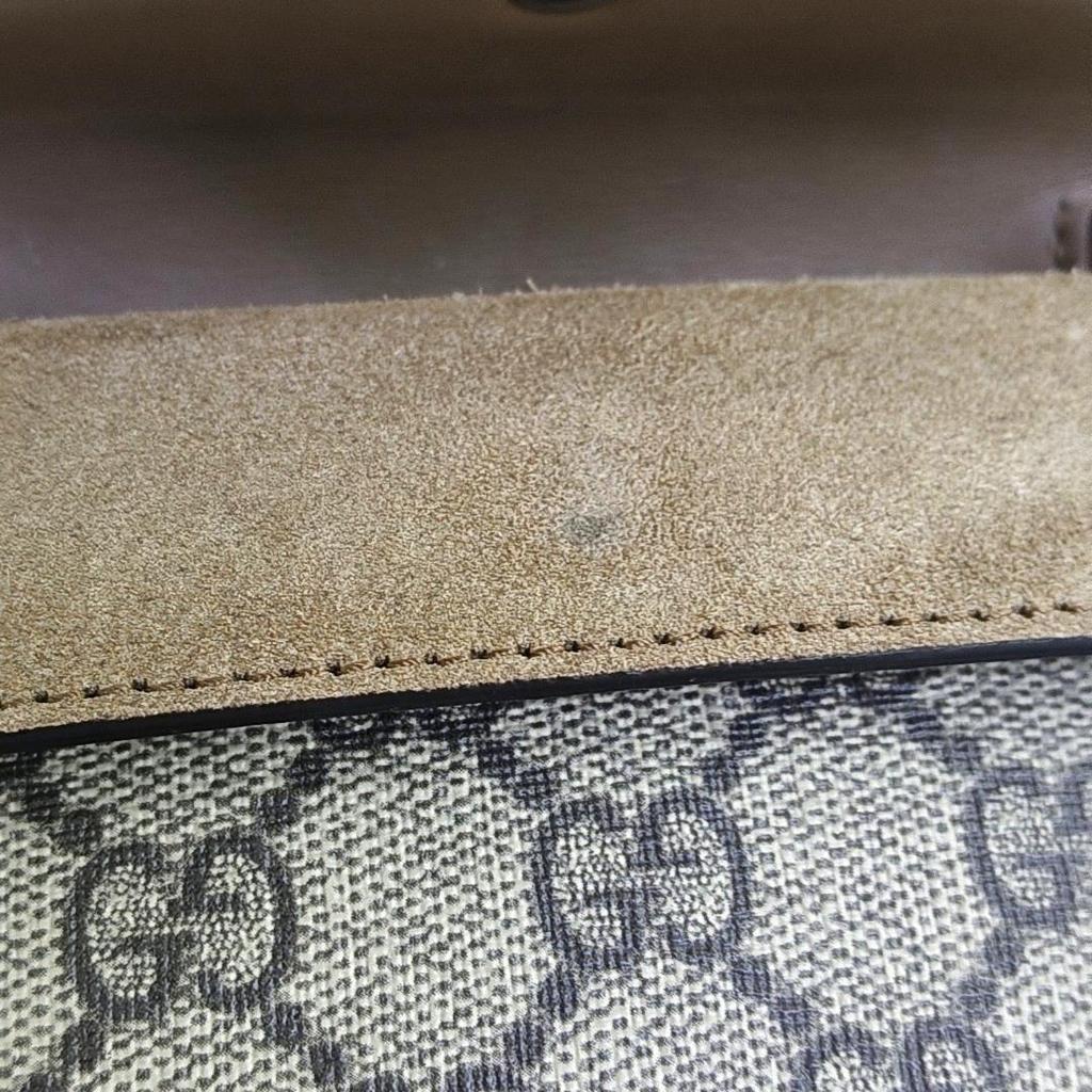 [Б/У] Сумка Gucci Dionysus GG Supreme Super Mini 'Бежевая' - Отличное состояние #T497QZ