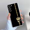 Прозрачный чехол MRPZ с розовым золотом и 26 буквами для Samsung Galaxy S22 S20 FE S21 S10 S9 Plus Note 20 Ultra 10 Lite из мягкого ТПУ-чехла для телефона