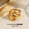 Personalized Stainless Steel Line Rings Women Geometric Irregular Open Rings Minimalist Stylish No Fade Banquet Jewelry Gifts