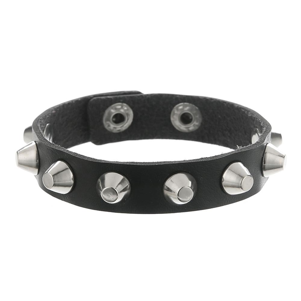 2025 Красно-розовый Хип-хоп Рок Браслет из ПУ кожи Панк Шипы Клепки Панк Браслет Браслет Наручный браслет Ювелирные аксессуары Подарки