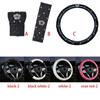 Fashion Diamond Black Pink Soft Auto Wheel Covers Cover Texture Steering Wheel Cover Car Glove