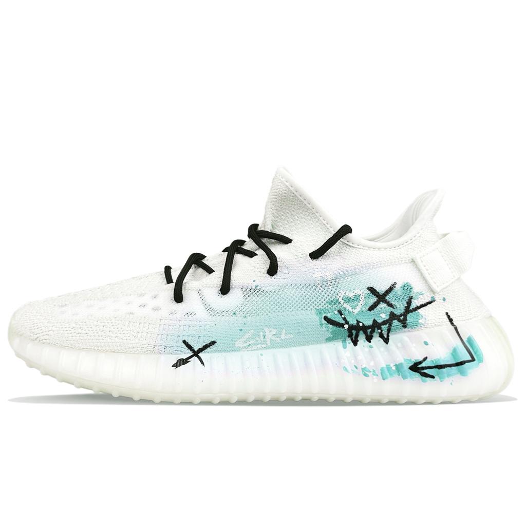 adidas Оригиналы Yeezy Boost 350 V2 Устойчивые к истиранию Устойчивые к истиранию Низкие Повседневная Обувь Унисекс Белый HQ6316(Team373-BOX)