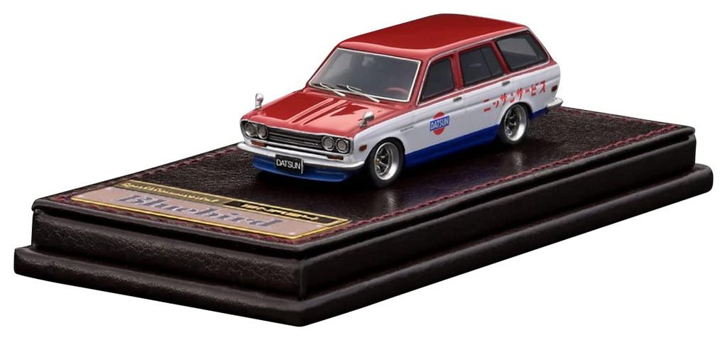 Ignition Model Datsun Bluebird Wagon Finished Product 1/64 (510) Red/White/Blue