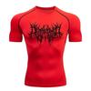 Sports Shirt Thorns Print Gym Tight T-Shirt Men's Running Fitness Quick-Drying Short-Sleeved Sports Workout Sportswear TopS-3XL