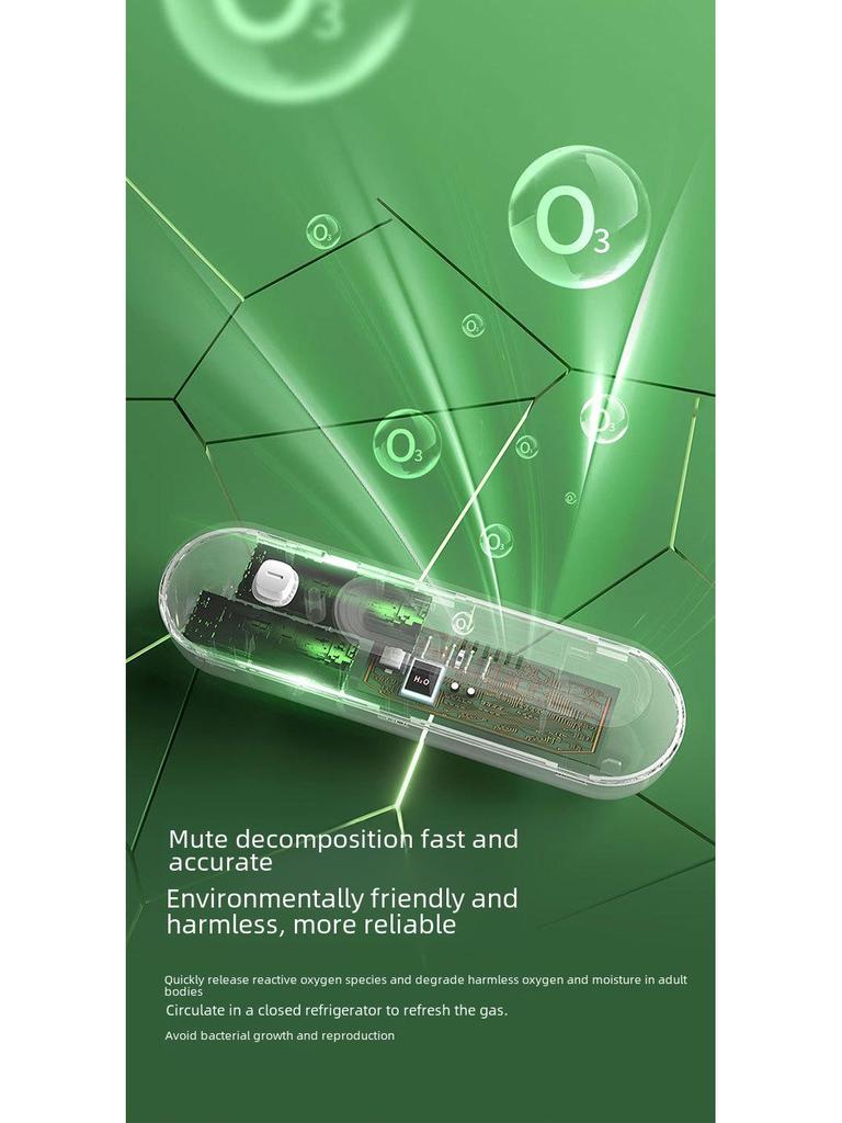 Портативный очиститель озона для дезодорации и стерилизации холодильника и ванной комнаты
