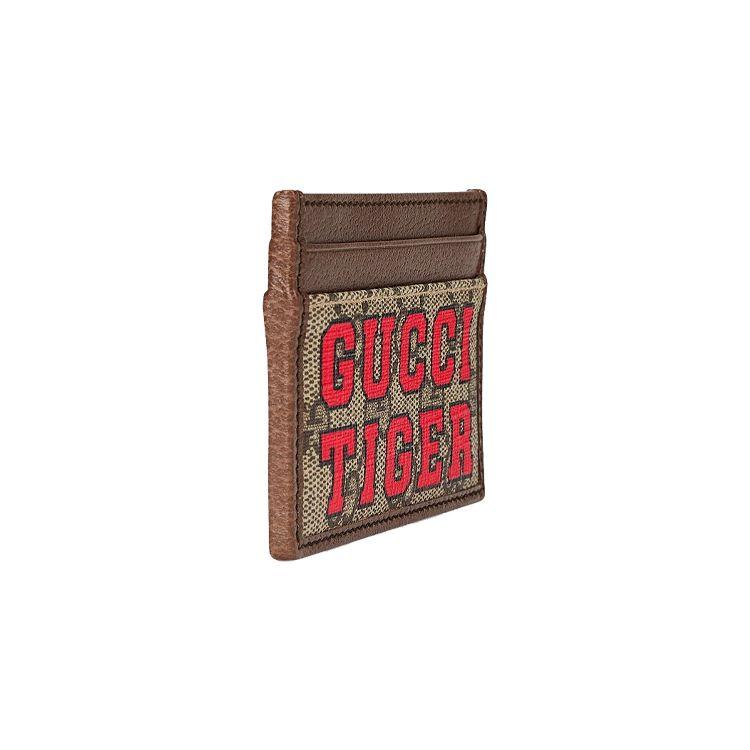 Gucci Держатель для карт из канвы с принтом GG и кожи, ретро-стиль, для ежедневных поездок, покупок 673002-US7EC-9396