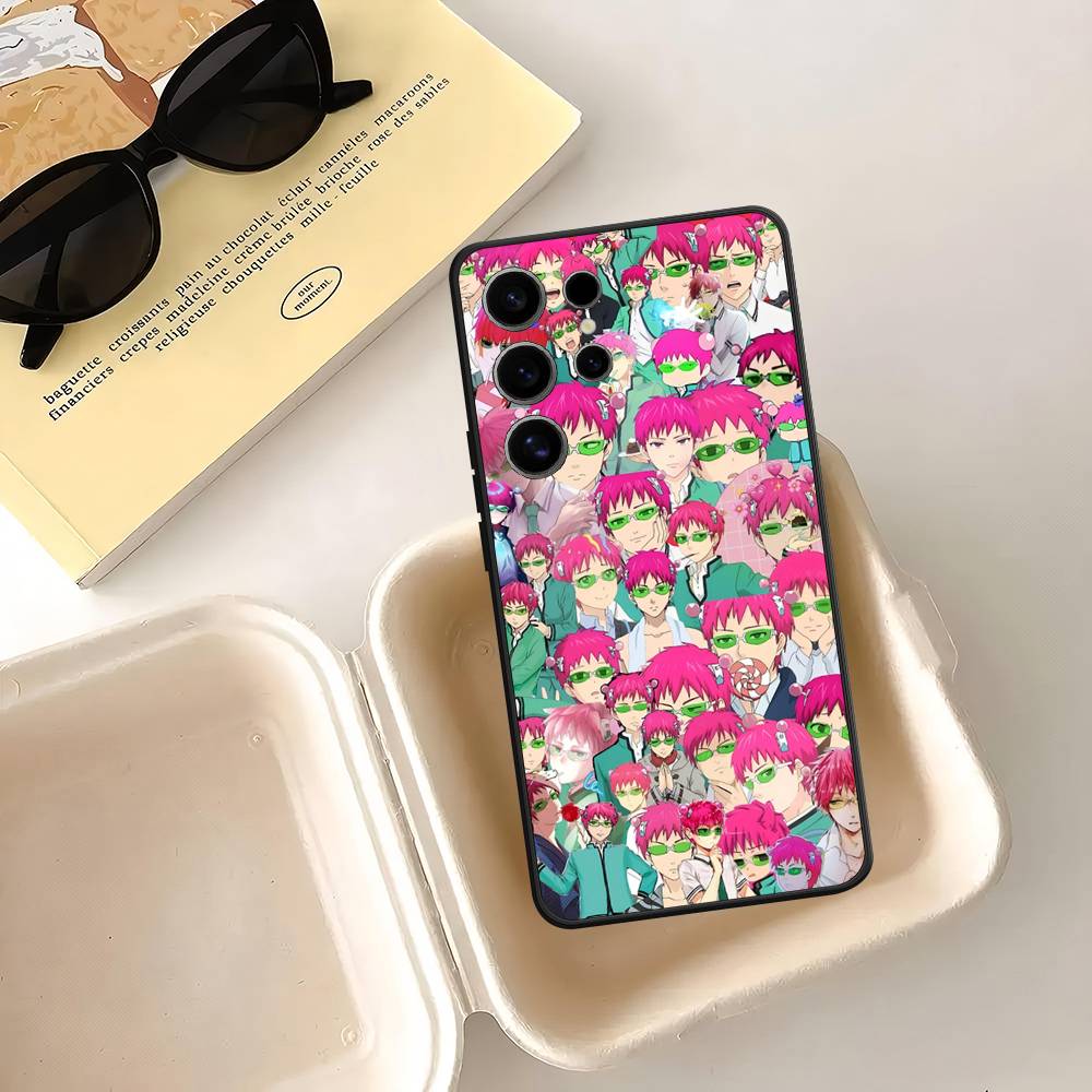 Чехол-книга «Катастрофическая жизнь Сайки К» для Samsung Galaxy Case S25 S23 S22 S21 S30 S20 S10 Ultra Plus FE Мягкий чехол из ТПУ