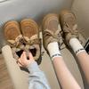 Platform Cotton Shoes for Women's Winter Wear 2025 New Fashion Lazy One-pedal Snow Cotton Shoes Retro Velvet Loafers