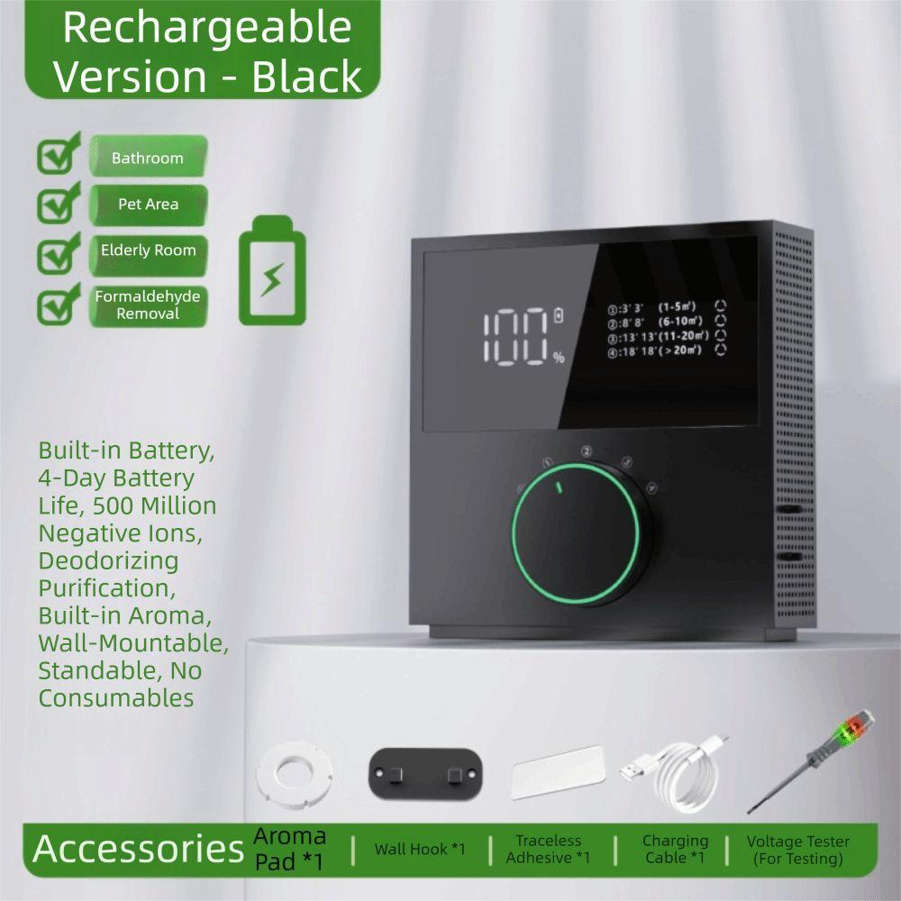 Mini Odor Eliminator USB Rechargeable Negative Ion Generator Smart Air Freshener  Bedroom