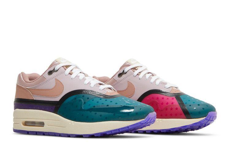 Женские кроссовки Nike Air Max 1 Premium Plum Fog Fossil Rose (Женский) Розовый/Синий/Фиолетовый/Бронзовый