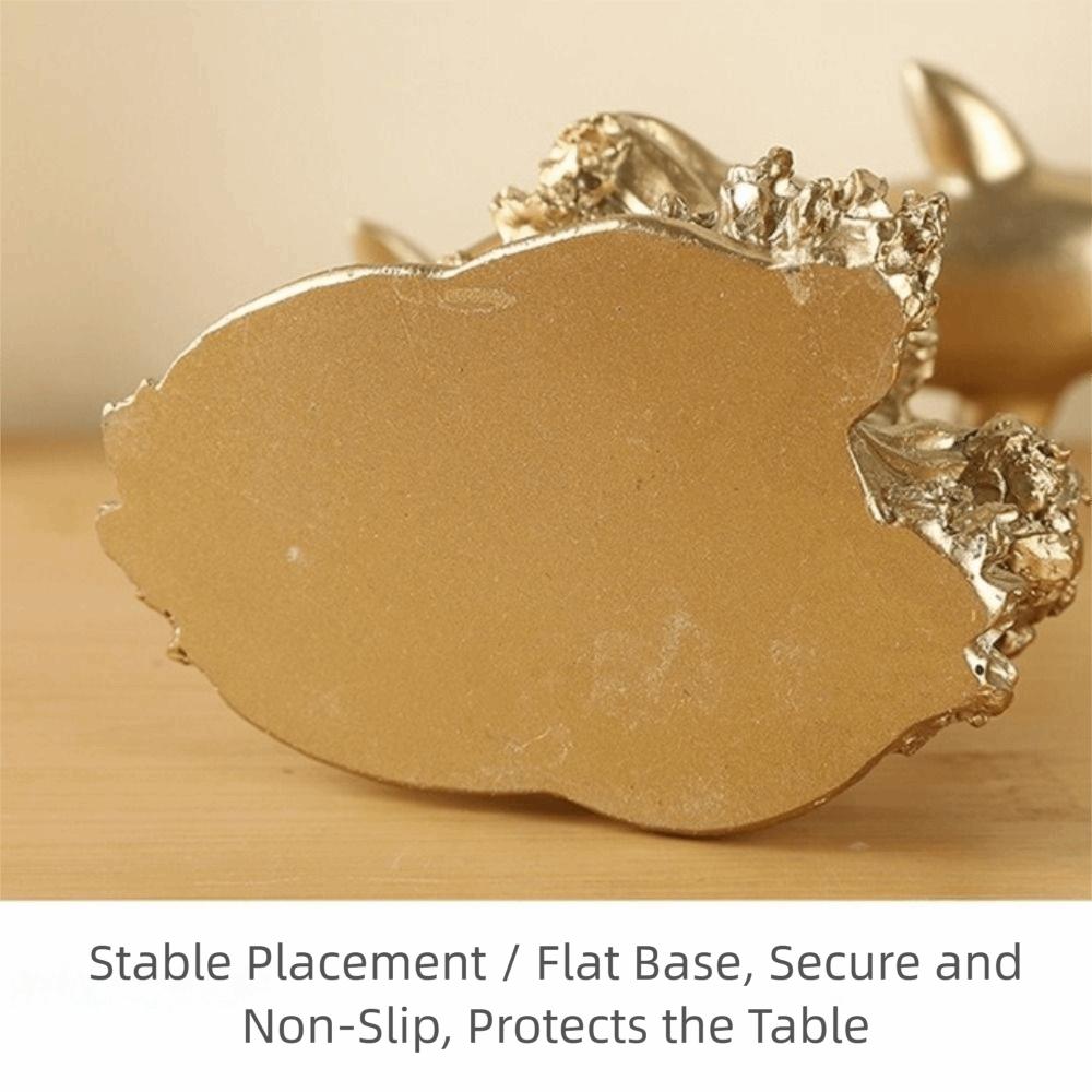 Resin Dolphin Statue Mini Art Crafts Ocean Figurines Golden Dolphin Ornaments  Gift