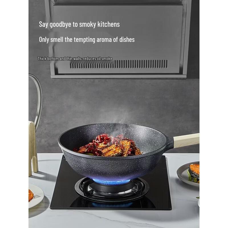 COOKER KING 32cm Maifan Stone Non-Stick Wok