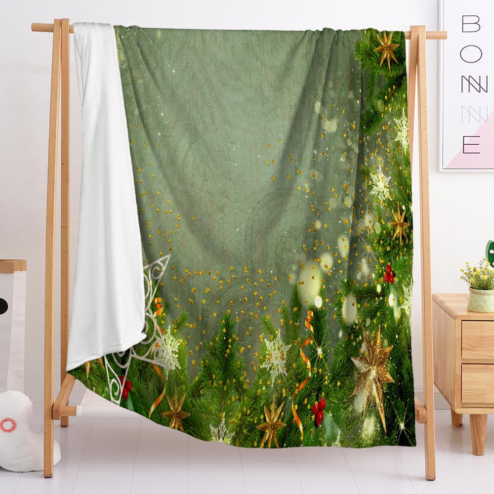 Flannel Blanket Christmas Day Blanket Blanket Digital Printing Universal In All Seasons