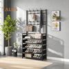 Multi-Layer Shoe Rack Doorway Clothes Hanger High Stability Simple Installation Shoes Shelf Floor-Standing Storage Rack