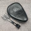 Мотоциклетное кожаное сиденье Solo и пружина + кронштейн для седла, черный для Harley Sportster 883 XL Chopper