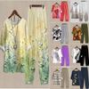 2023 Spring Women's Five-Sleeve Printed Top & Pants Set