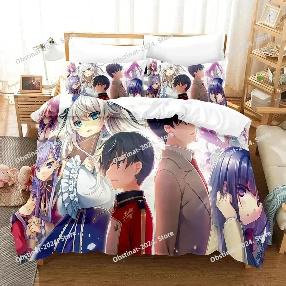 Anime Seirei Gensouki Printed Bed Set Duvet Cover Pillowcase Bedding Set Bed Linen Sheet Quilt Cover Full Queen King Size