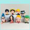 Набор коллекционных фигурок из ПВХ One Piece с собранными аниме-персонажами для декора автомобиля и в качестве идей для подарка
