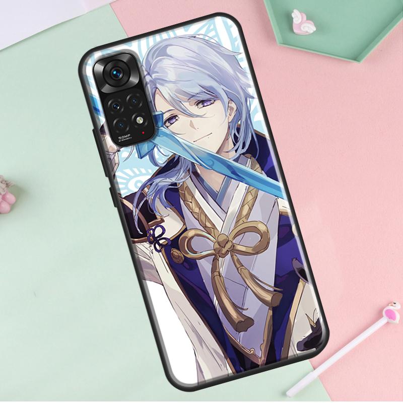 Kamisato Ayato Genshin Impact для Redmi Note 12 Pro Plus Чехол для Redmi Note 10 8 9 11 Pro 12S 11S 10S 9S 9C 10C 12C Чехол
