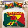 Ronaldo's Legacy Bedding (1 * duvet cover + 2 * pillowcase, without core) Soft and comfortable Duvet cover and pillowcase Christmas birthday gift