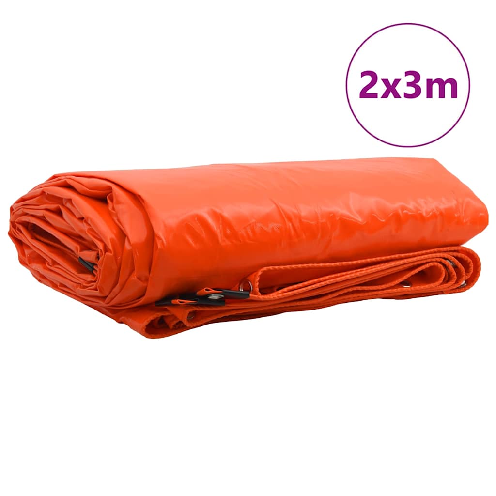 Plane 650g m² Orange 2 x 3 m Canvas with PVC Coating