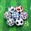 3D Sports Football Souvenirs Pu Leather Keyring Men Soccer Fans Keychain Pendant