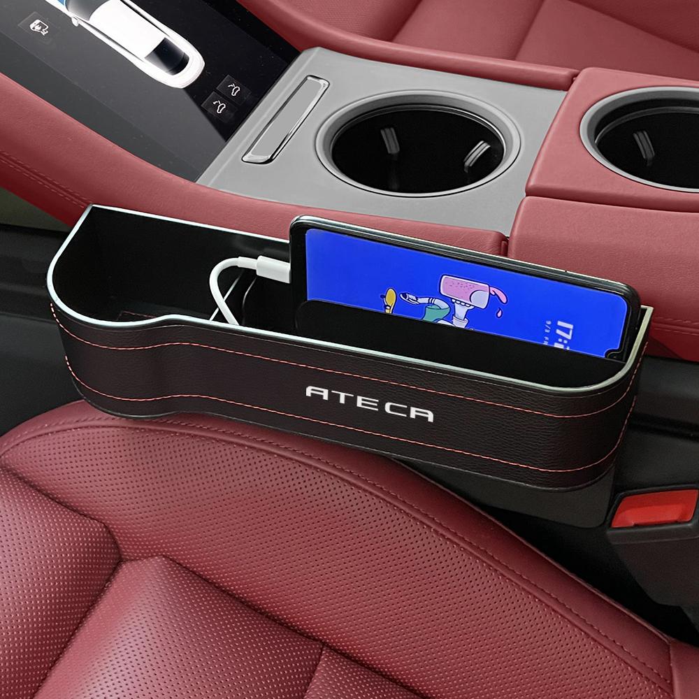 Car Seat Slit Storage Box Auto Accessories For Seat Leon Ibiza Ateca Arona Cordoba Toledo Altea Alhambra Arosa Exeo Mii Tarraco