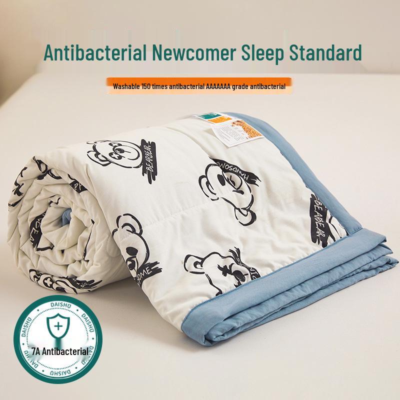 7A Antibacterial Summer Air Conditioner Quilt - Washable Cooling Cotton Quilt for Dorms and Students