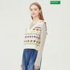 Benetton Jacquard Pattern Knit Vest Bakva2461 Iv