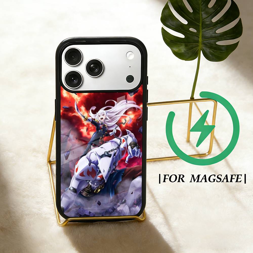 Anime C-Chained S-Soldier Phone Case For iPhone 17 16 15 14 13 12  Pro Max Plus for Magsafe Mirror Wireless Magnetic Cover