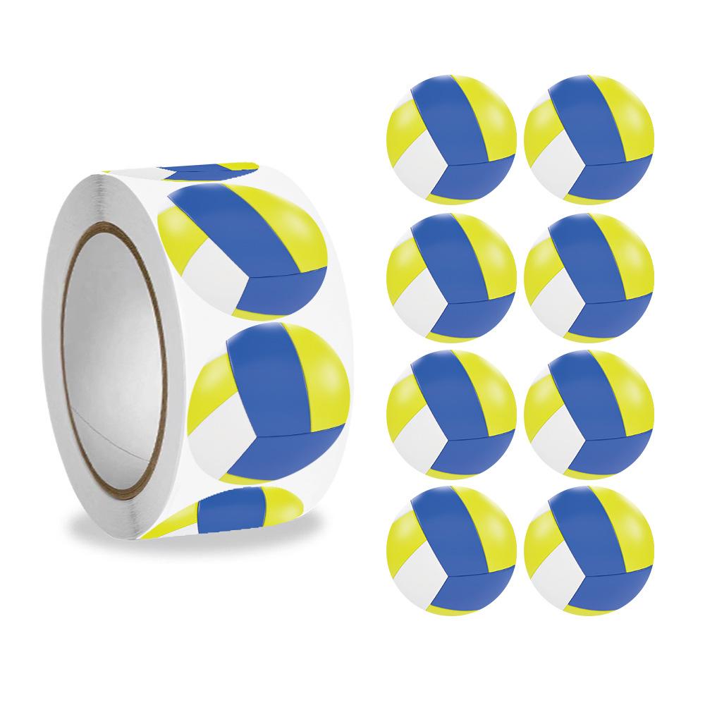 1000 наклеек/штука, 1 дюйм, Футбол, Баскетбол, Игры с мячом, Школьные наградные наклейки, Наклейки для украшения спортивной вечеринки, Наклейки на спортивную тематику