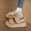 Женские туфли сандалии 2025 новая летняя детская платформа липучка повседневная спортивная пляжная обувь девочки чувство высокого класса