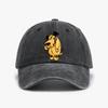 Muttley print Baseball cap cartoon laughing laugh dog caps fashion Vintage Washed Denim Hat unisex adjustable hats